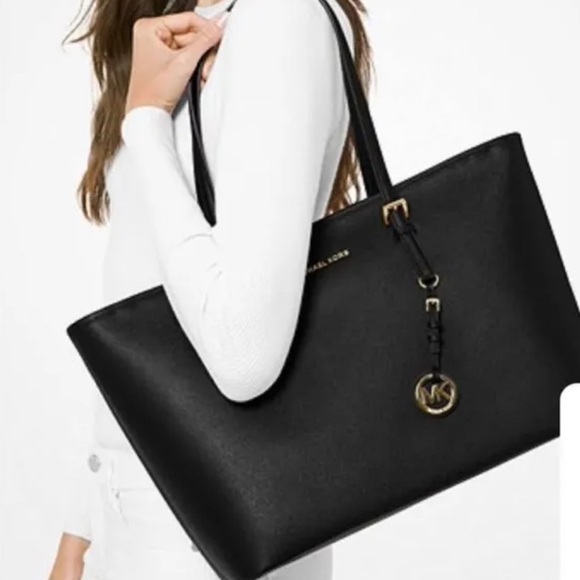 MICHAEL KORS Sullivan Black Saffiano Leather Tote Shoulder Satchel Handb… - Picture 6 of 16